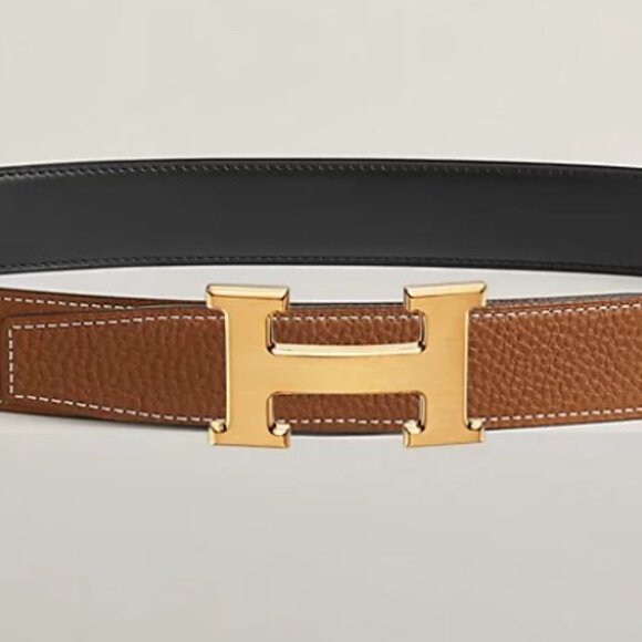 NWT - HERMES - H belt buckle & Reversible leather strap 32 mm - Picture 2 of 9